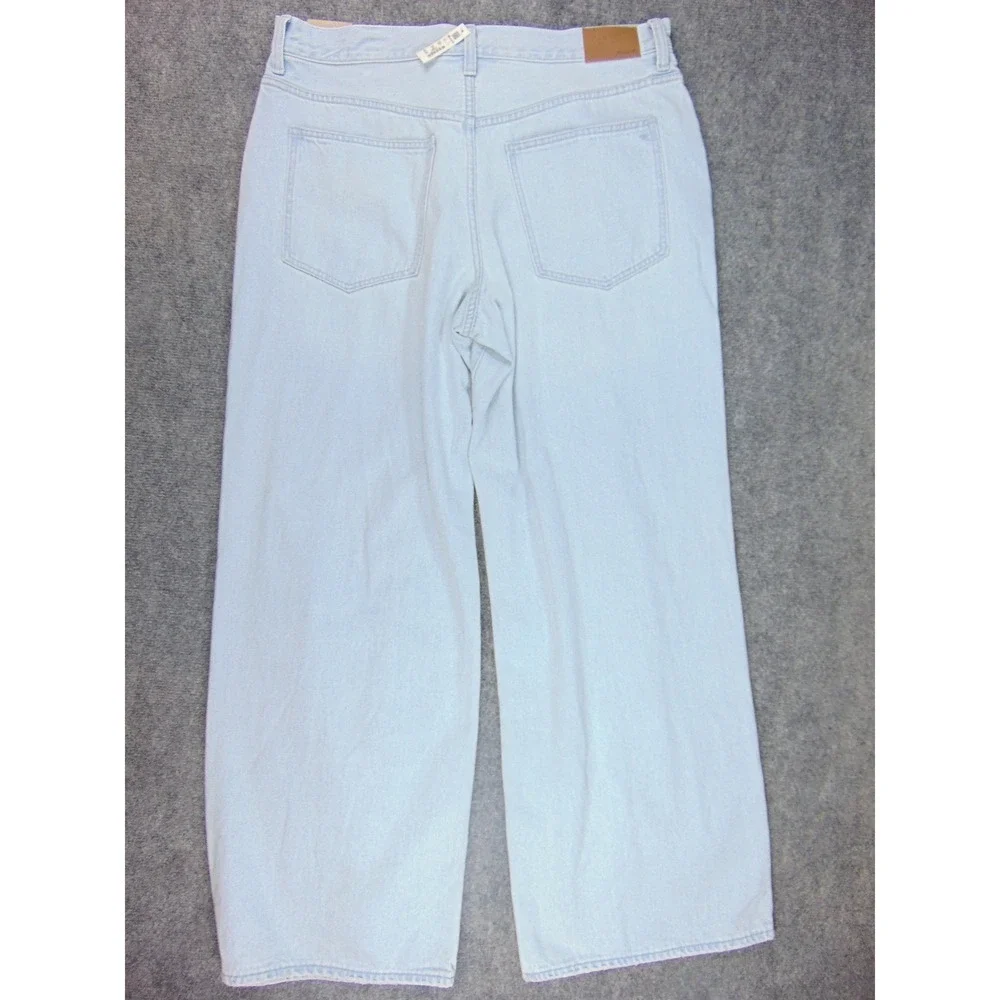Madewell Superwide-Leg Jeans Mens 33 Light Blue Baggy Skate Streetwear‎ NK807